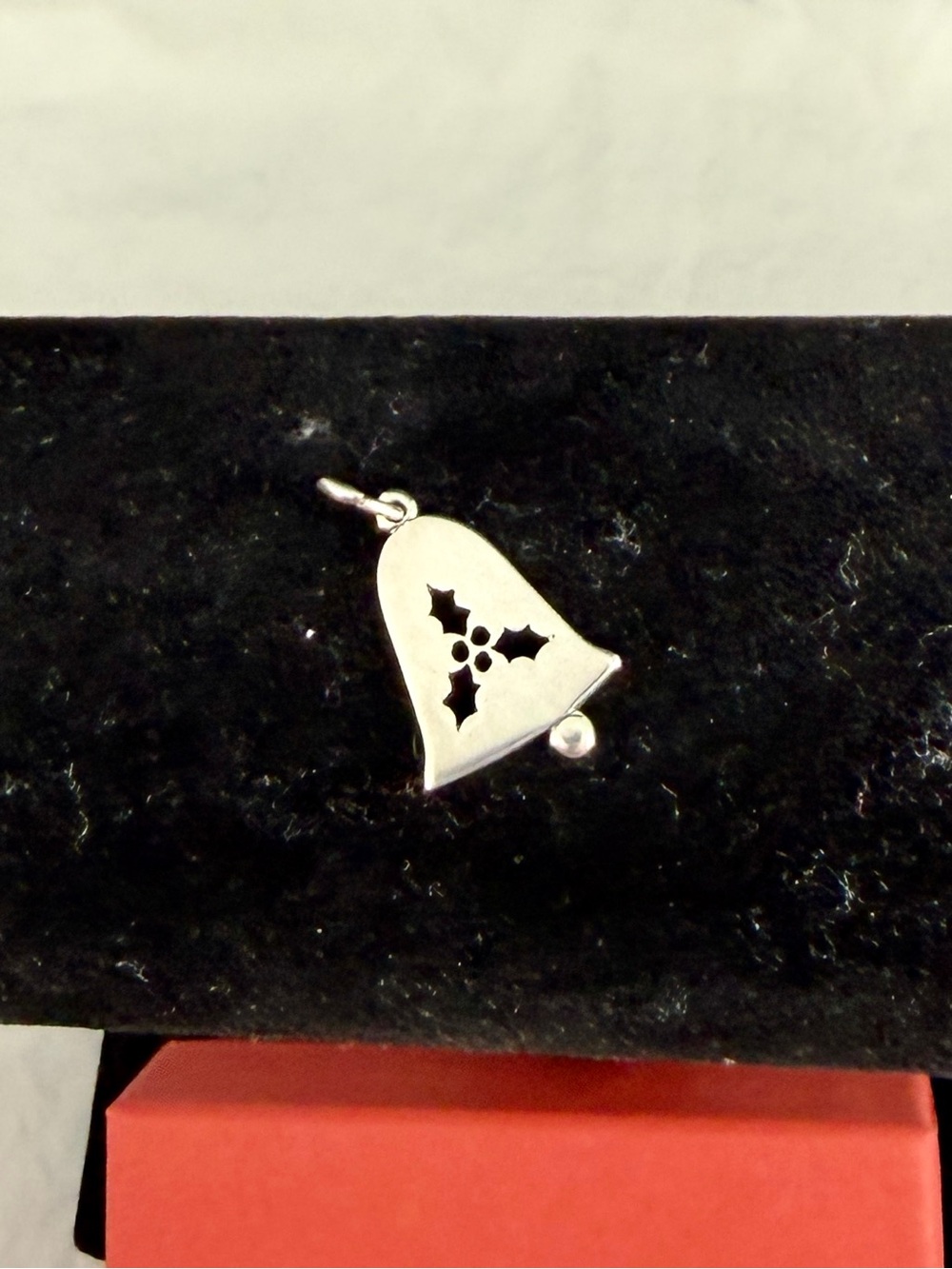 JAMES AVERY Sterling Silver Holly Christmas Bell Charm; RETIRED